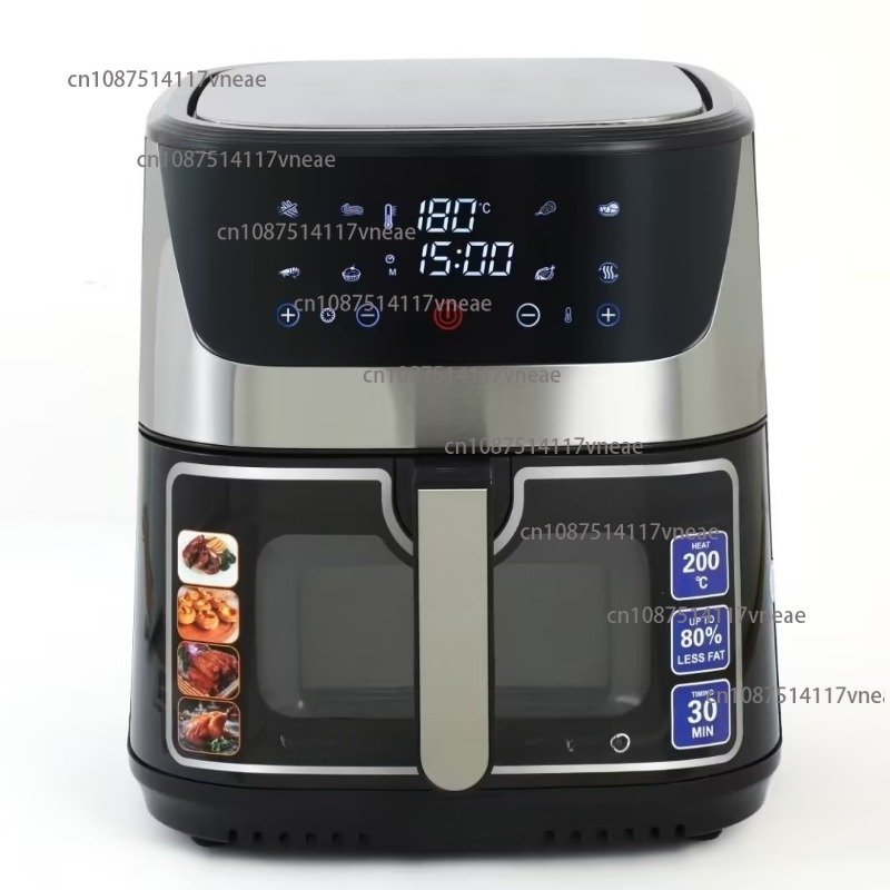Smart Home Oven - หม้อทอดไร้น้ำมันขนาดใหญ่ สำหรับใช้ในบ้าน หน้าจอสัมผัสอัจฉริยะ หม้อทอดไฟฟ้า เครื่องทำเฟรนช์ฟรายส์ เตาอบไฟฟ้า