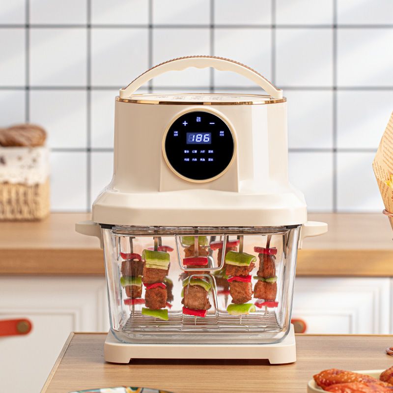 Smart Home Oven - หม้อทอดไร้น้ำมันอัจฉริยะ พร้อมจอภาพและระบบสั่งงานด้วยเสียง ความจุขนาดใหญ่ ฟังก์ชั่นหลากหลาย อัตโนมัติ