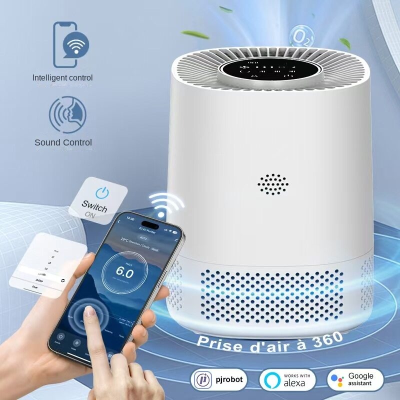 Smart Home App - เครื่องฟอกอากาศอัจฉริยะสำหรับบ้าน พร้อมควบคุมผ่านแอปพลิเคชัน กำจัดฟอร์มาลดีไฮด์ กลิ่นควัน ฝุ่นละออง และขนสัตว์เลี้ยง