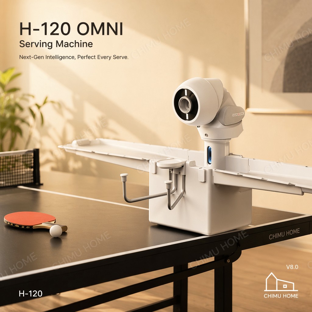 Smart Home App - 【CHIMU HOME】OMNI เครื่องเสิร์ฟลูกปิงปองอัจฉริยะ ควบคุมผ่านแอพพลิเคชั่น โปรแกรมฝึกซ้อมปิงปองระดับมืออาชีพ ตัวปล่อยลูกอัตโนมัติ