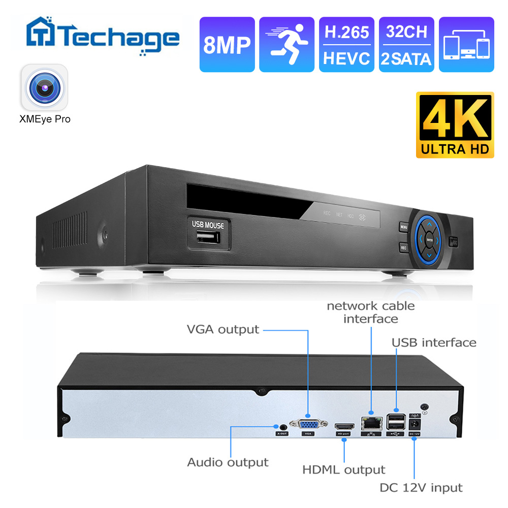 Techage UHD H.265 36CH NVR เคร - Security Ip Camera บทวิจารณ์และราคา