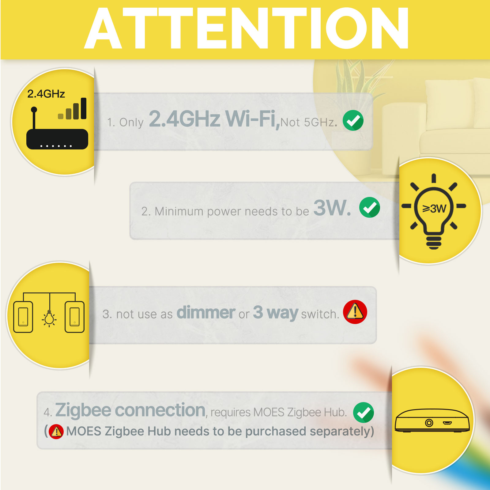สวิตช์ไฟอัจฉริยะ Zigbee มาตรฐา - Smart Home Button บทวิจารณ์และราคา