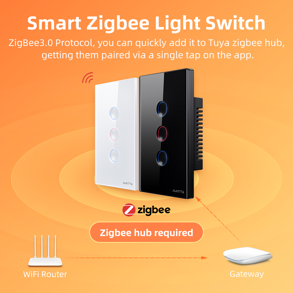 AVATTO 1/2/3/4 Gang ZigBee สวิ - Smart Home Button บทวิจารณ์และราคา