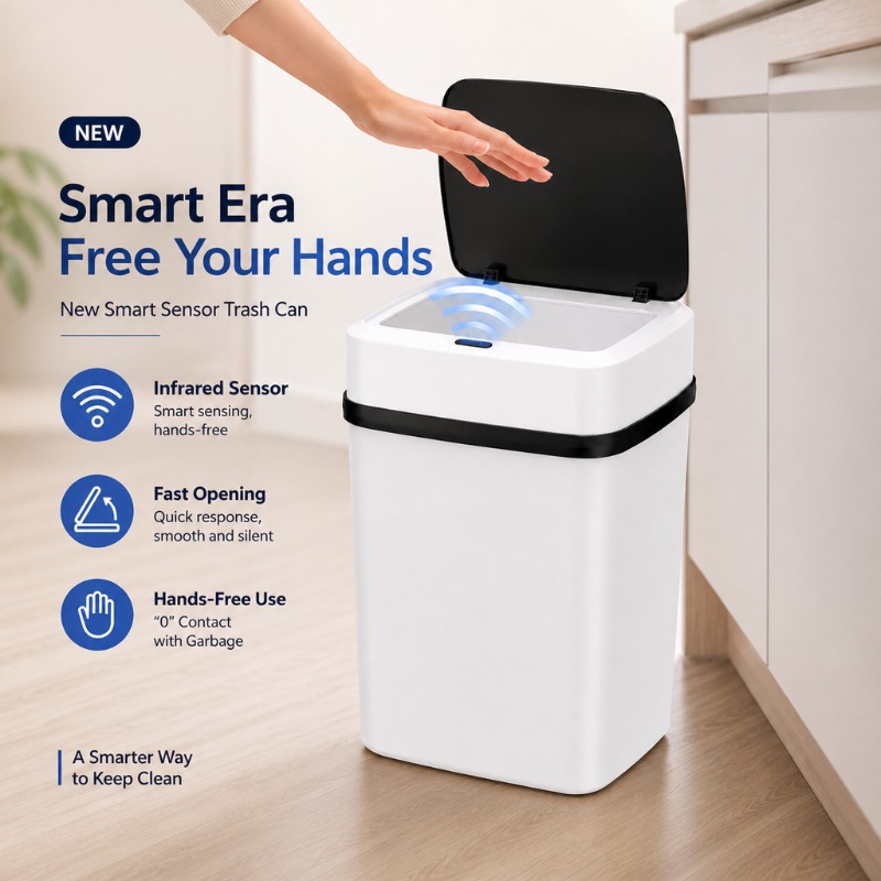 ถังขยะอัจฉริยะแบบไร้สัมผัสขนาด - Smart Home Junkie บทวิจารณ์และราคา