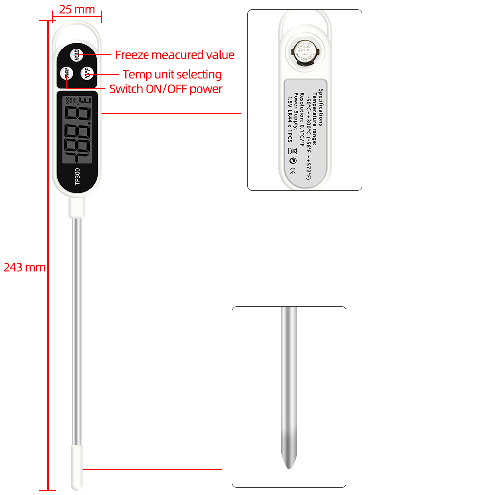 เครื่องวัดอุณหภูมิอาหารดิจิตอล - Smart Home Utensils บทวิจารณ์และราคา