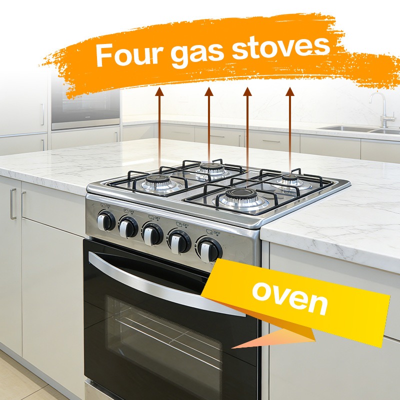 ครัวแนวตั้งพร้อมเตาแก๊ส 4 หัว, - Smart Home Oven บทวิจารณ์และราคา