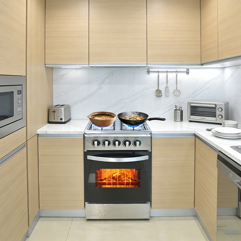 ครัวแนวตั้งพร้อมเตาแก๊ส 4 หัว, - Smart Home Oven บทวิจารณ์และราคา